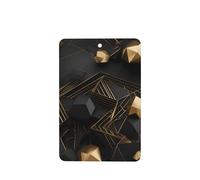Phayah Black And Gold Plaid Pattern Lavender Scent Car Aroma Rectangle Hanging Fragrance Tablet Car Interior Fragrance Freshener 6p