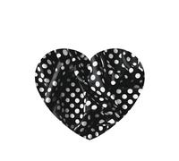 Phayah Black And White Corrugated Dots Pattern Lavender Scent Car Aroma Heart Shape Hanging Fragrance Tablet Car Interior Fragrance Freshener 4p