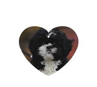 Phayah Black And White Dog Pattern Lavender Scent Car Air Freshener Heart Shape Card Hanging Hanging Scented Card 6 Pcs For Cars Closet Drawer
