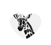Phayah Black And White Giraffe Pattern Lavender Scent Car Aroma Heart Shape Hanging Fragrance Tablet Car Interior Fragrance Freshener 6p
