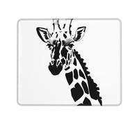 PHAYAH Black and White Giraffe Pattern Mouse Pads, Portable Wireless Mouse Pad, Non-Slip Rubber Base Laptop Mousepad Smooth Surface for Office & Travel 7.9 X 9.5 in