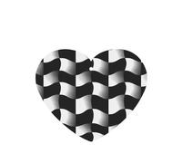Phayah Black And White Wave Mosaic Pattern Lavender Scent Car Air Freshener Heart Shape Card Hanging Hanging Scented Card 6 Pcs For Cars Closet Drawer