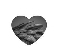 Phayah Black Feathered Panda Pattern Lavender Scent Car Air Freshener Heart Shape Card Hanging Hanging Scented Card 6 Pcs For Cars Closet Drawer Eliminate