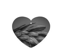 Phayah Black Feathered Panda Pattern Lavender Scent Car Air Freshener Heart Shape Card Hanging Hanging Scented Card 4 Pcs For Cars Closet Drawer