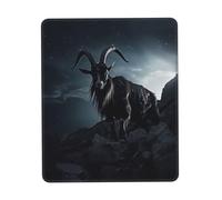 Phayah Black Goat On The Mountain Pattern Mouse Pad Designs,Portable Office Non-Slip Rubber Base Wireless Mouse Pad for Gaming Mat for Laptop, Office Home 7.9 X 9.5 in