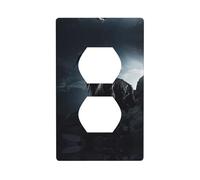 Phayah Black Goat On The Mountain Pattern Outlet Covers Plate Receptacle Duplex Light Switch Cover Plate for Kitchen Bathroom Bedroom Farmhouse Decor