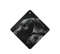 Phayah Black Labrador Puppy Pattern Lavender Scent Car Air Freshener Square Card Hanging Hanging Scented Card 6 Pcs For Cars Closet Drawer Eliminate