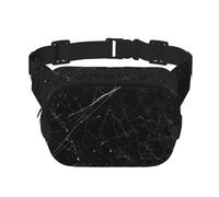 Phayah Black Marble Veins Waist Pack Bag,Fanny Pack For Men,Women, Workout Traveling Casual Running Hiking Cycling, Bum Bag