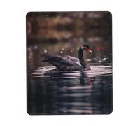 Phayah Black Swan Swims Pattern Mouse Pad Designs,Portable Office Non-Slip Rubber Base Wireless Mouse Pad for Gaming Mat for Laptop, Office Home 10 X 12 Inch