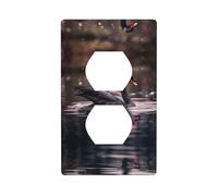 Phayah Black Swan Swims Pattern Outlet Covers Plate Receptacle Duplex Light Switch Cover Plate for Kitchen Bathroom Bedroom Farmhouse Decor