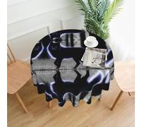 PHAYAH Black Wolf Pattern Round Tablecloth 60 Inch Party Table Cover with for Restaurant, Picnic, Buffet Indoor Outdoor Dining