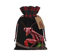 PHAYAH Blade Red Praying Mantis Christmas Drawstring Burlap Gift Bag Candy Bag, Storage Bag Suitable For Christmas, Birthday Party