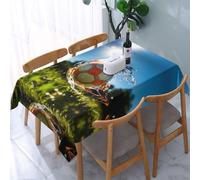 PHAYAH Blitzkrieg Football Pattern Tablecloth 54 X 72 in Water and Resistant Easy Care Table Cloth for Party Buffet Family Gatherings Cafes