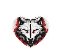 Phayah Blood Red Wolf Head Pattern Lavender Scent Car Air Freshener Heart Shape Card Hanging Hanging Scented Card 4 Pcs For Cars Closet Shoe