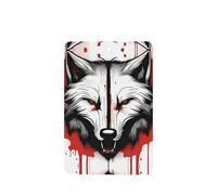 Phayah Blood Red Wolf Head Pattern Lavender Scent Car Air Freshener Rectangle Card Hanging Hanging Scented Card 4 Pcs For Cars Closet Shoe
