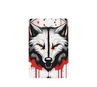 Phayah Blood Red Wolf Head Pattern Lavender Scent Car Air Freshener Rectangle Card Hanging Hanging Scented Card 6 Pcs For Cars Closet Shoe