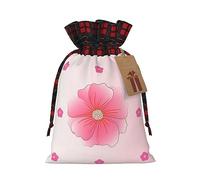 PHAYAH Blooming Carnations Pattern Drawstring Christmas Bags Xmas Gift Bags Xmas Candy Bags Treat Pouch Bags Party Favor Bags Medium