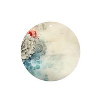 Phayah Blooming Peony Pattern Lavender Scent Car Air Freshener Round Shape Card Hanging Hanging Scented Card 6 Pcs For Cars Closet Drawer