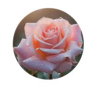 PHAYAH Blooming Roses Pattern, Round Mouse Pad Waterproof Non-Slip Rubber Base Desktop Protection Mat Diameter 7.9 in