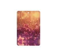Phayah Blossoming Lily Of The Valley Pattern Lavender Scent Car Air Freshener Rectangle Card Hanging Hanging Scented Card 4 Pcs For Cars Closet Drawer
