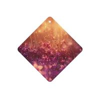 Phayah Blossoming Lily Of The Valley Pattern Lavender Scent Car Air Freshener Square Card Hanging Hanging Scented Card 4 Pcs For Cars Closet Drawer