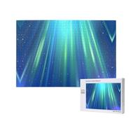 Phayah Blue Aurora Borealis Jigsaw Puzzles For Adults 1000 Pieces.Home Decor Birthday Party For Men Women 29.5 X 19.7"