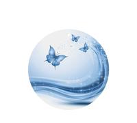 Phayah Blue Butterfly Pattern Lavender Scent Car Air Freshener Round Shape Card Hanging Hanging Scented Card 4 Pcs For Cars Closet Drawer Eliminate