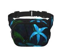 Phayah Blue Five Petal Flower Waist Pack Bag,Fanny Pack For Men,Women, Workout Traveling Casual Running Hiking Cycling, Bum Bag