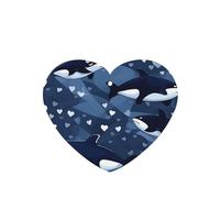 Phayah Blue Killer Whale Pattern Lavender Scent Car Air Freshener Heart Shape Card Hanging Hanging Scented Card 4 Pcs For Cars Closet Drawer