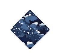 Phayah Blue Killer Whale Pattern Lavender Scent Car Air Freshener Square Card Hanging Hanging Scented Card 4 Pcs For Cars Closet Drawer