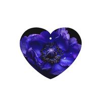 Phayah Blue Lotus Flower Pattern Lavender Scent Car Air Freshener Heart Shape Card Hanging Hanging Scented Card 6 Pcs For Cars Closet Drawer