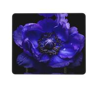 Phayah Blue Lotus Flower Pattern Mouse Pads, Portable Wireless Mouse Pad, Non-Slip Rubber Base Laptop Mousepad Smooth Surface for Office & Travel 7 X 8.6 in