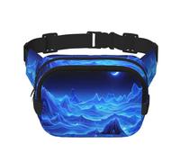 Phayah Blue Moon Blue Mountain Waist Pack Bag,Fanny Pack For Men,Women, Workout Traveling Casual Running Hiking Cycling, Bum Bag