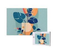 Phayah Blue Orange Turtleback Bamboo Puzzles 1000 Piece for Jigsaw Puzzle Wooden Puzzle Forfamily Friend Home Decor Wall Art 29.5 X 19.7 in