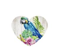 Phayah Blue Parrot In Flowers Pattern Lavender Scent Car Air Freshener Heart Shape Card Hanging Hanging Scented Card 6 Pcs For Cars Closet Shoe