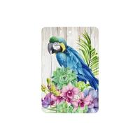 Phayah Blue Parrot In Flowers Pattern Lavender Scent Car Air Freshener Rectangle Card Hanging Hanging Scented Card 6 Pcs For Cars Closet Shoe