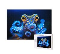 Phayah Blue Ringed Octopus Jigsaw Puzzles For Adults 300 Pieces.Home Decor Birthday Party For Men Women 15.7 X 11"