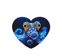 Phayah Blue Ringed Octopus Pattern Lavender Scent Car Air Freshener Heart Shape Card Hanging Hanging Scented Card 6 Pcs For Cars Closet Drawer