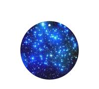 Phayah Blue Shining Stars Pattern Lavender Scent Car Air Freshener Round Shape Card Hanging Hanging Scented Card 6 Pcs For Cars Closet Shoe