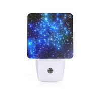 PHAYAH Blue Shining Stars Pattern Plug-in Night Light Led Light Dusk to Dawn Sensor for Corridors Bedrooms Children's Rooms Stairs