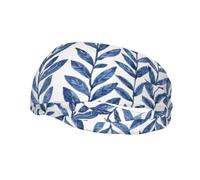 Phayah Blue Watercress Pattern Women Men Athletic Sweatbands Hair Bands For Yoga Running Moisture Elastic Sweat Wicking Head Band