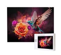 Phayah Bluebird Rose Jigsaw Puzzles for Adults 500 Pieces.Home Decor Birthday Party for Men Women 20.4 X 15