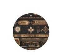 Phayah Bohemian Style Pattern Lavender Scent Car Air Freshener Round Shape Card Hanging Hanging Scented Card 4 Pcs For Cars Closet Drawer