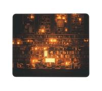 PHAYAH Bookcase Pattern Mouse Pads, Portable Wireless Mouse Pad, Non-Slip Rubber Base Laptop Mousepad Smooth Surface for Office & Travel 7.9 X 9.5 in