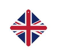 Phayah British Flag Pattern Lavender Scent Car Air Freshener Square Card Hanging Hanging Scented Card 6 Pcs For Cars Closet Drawer