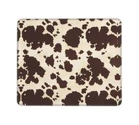 PHAYAH Brown Cow Spots Pattern Mouse Pad With Non Slip Rubber Base Gaming With Stitched Edge, Mousepad For Laptop, Computer, Office 10 X 12 Inch