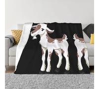 PHAYAH Brown Goat Pattern Ultra-Soft Micro Blanket Flannel Blankets For Couch Sofa Bed Living Room Office Lunch Break 40"X30"