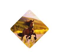 Phayah Brown Horse Pattern Lavender Scent Car Air Freshener Square Card Hanging Hanging Scented Card 4 Pcs For Cars Closet Drawer