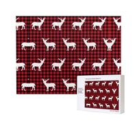 Phayah Buffalo Plaid Deer Jigsaw Puzzles For Adults 500 Pieces.Home Decor Birthday Party For Men Women 20.4 X 15"