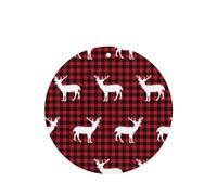 Phayah Buffalo Plaid Deer Pattern Lavender Scent Car Air Freshener Round Shape Card Hanging Hanging Scented Card 6 Pcs For Cars Closet Drawer Eliminate